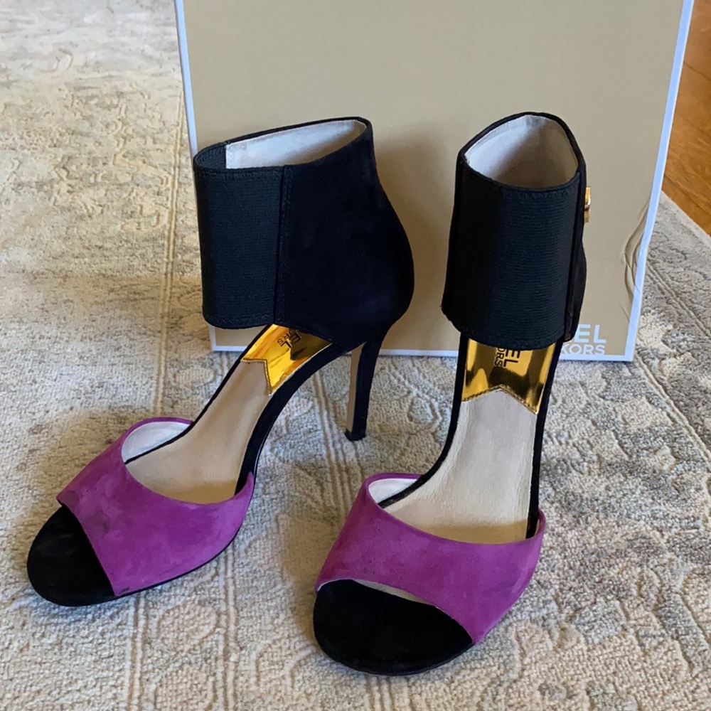 Michael kors suede heels